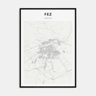 Fez Map Portrait Poster