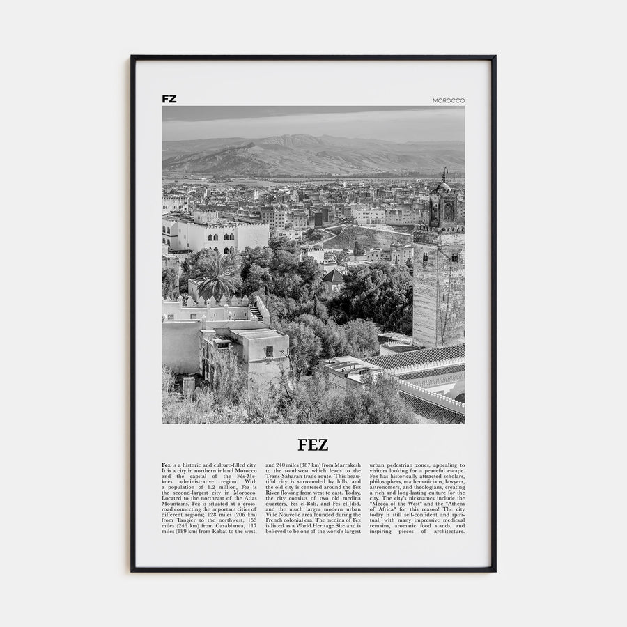 Fez Travel B&W Poster