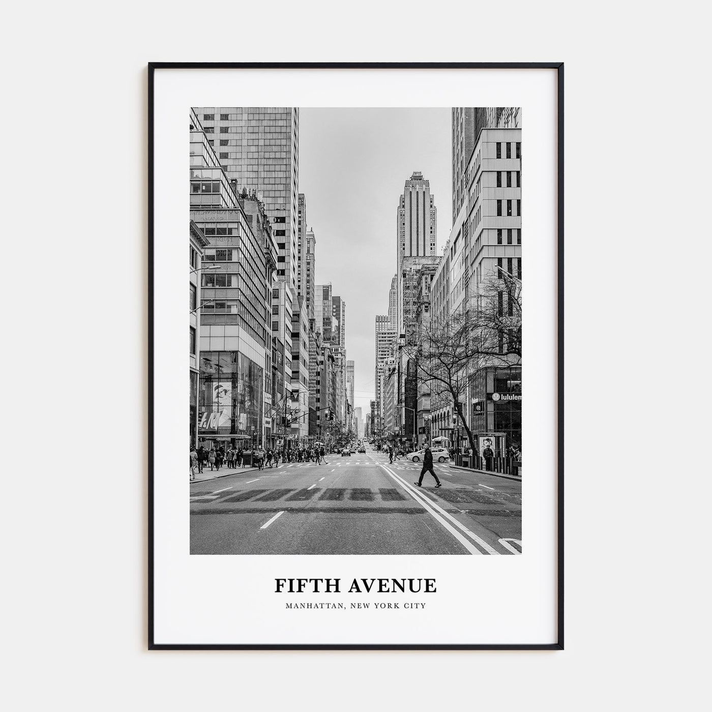 Fifth Avenue Portrait B&W Poster