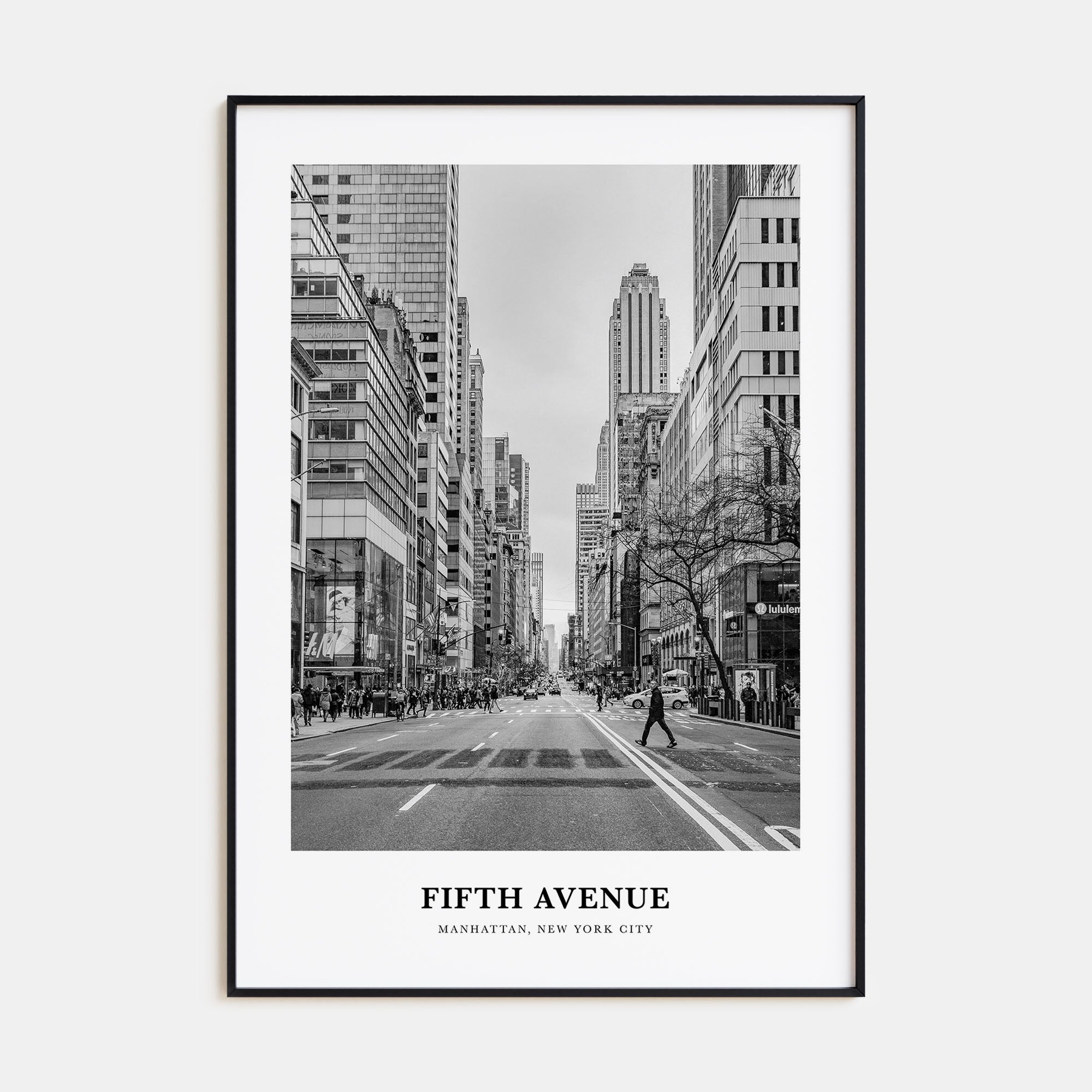 Fifth Avenue Portrait B&W Poster