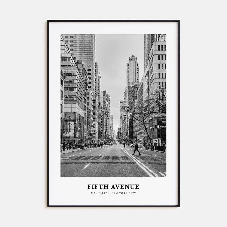 Fifth Avenue Portrait B&W Poster