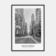Fifth Avenue Portrait B&W Poster