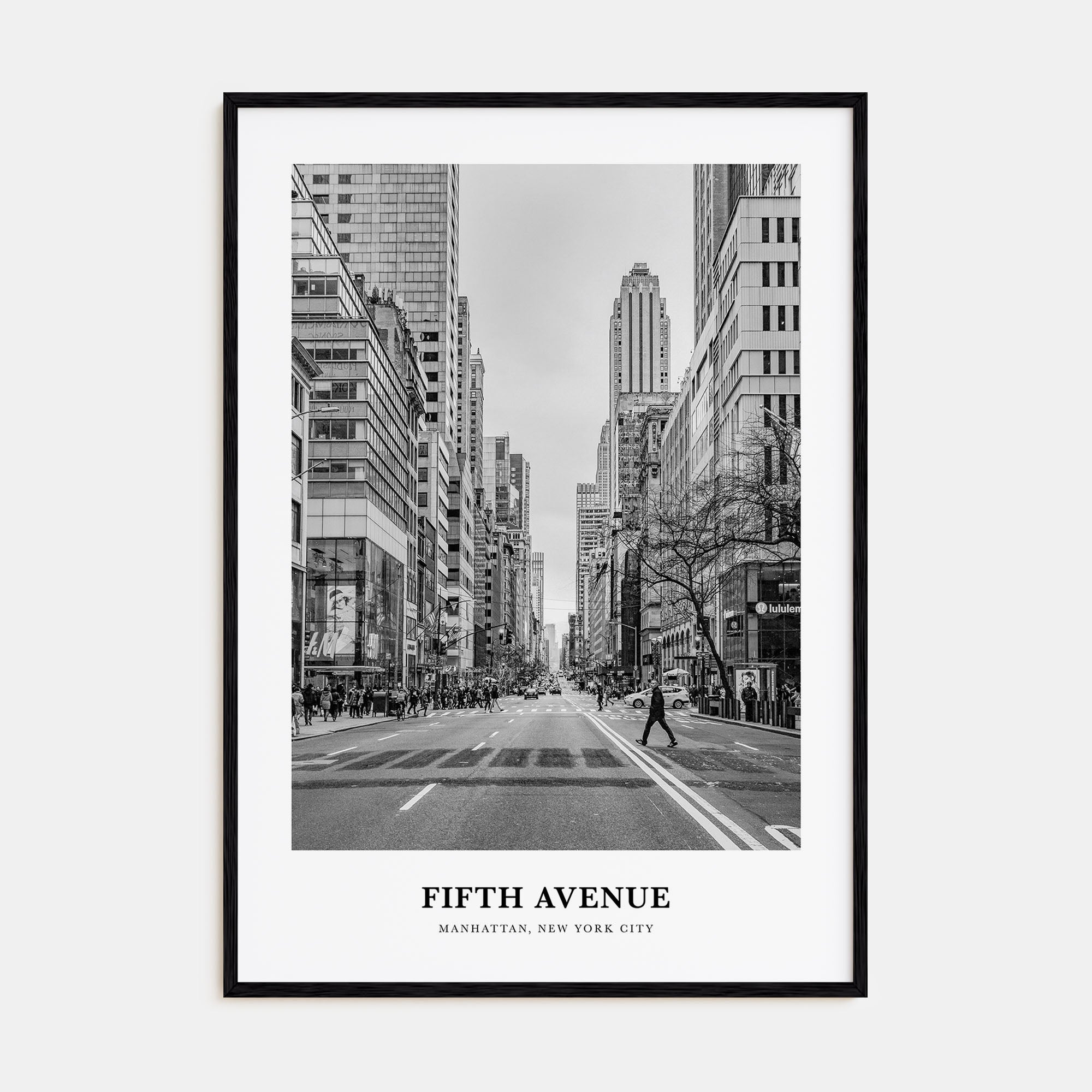 Fifth Avenue Portrait B&W Poster