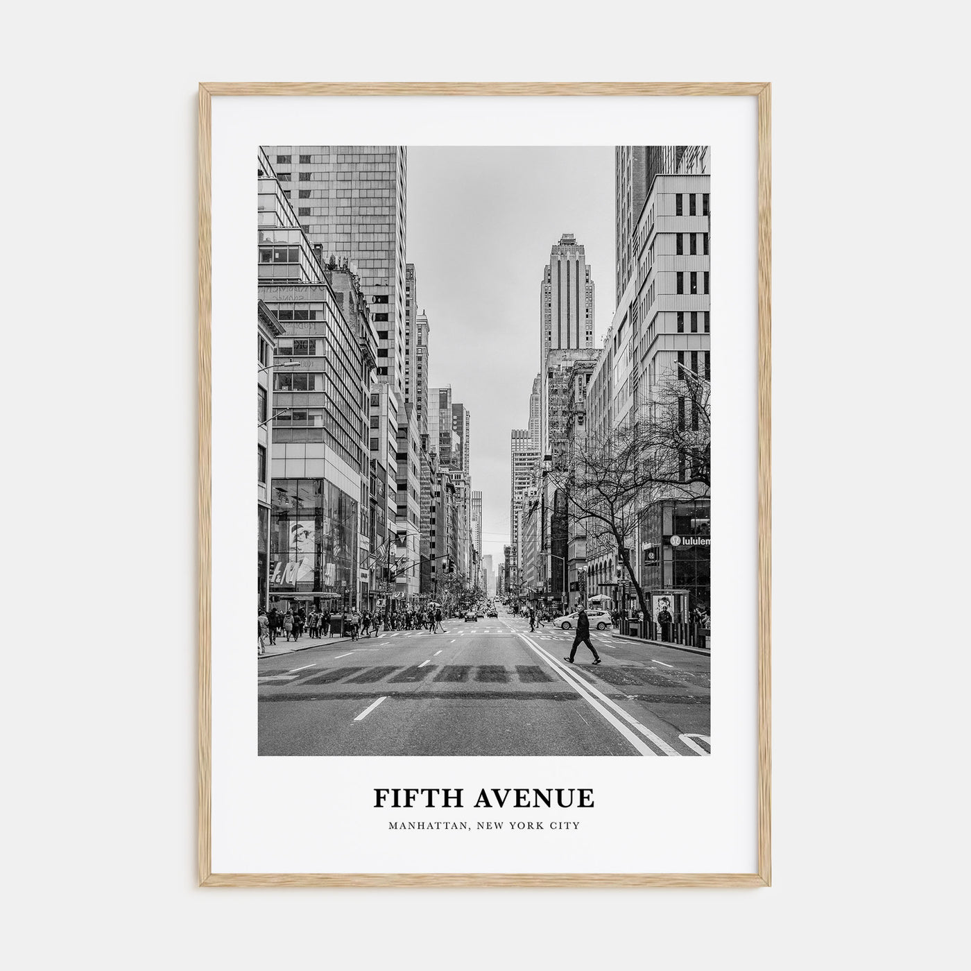 Fifth Avenue Portrait B&W Poster