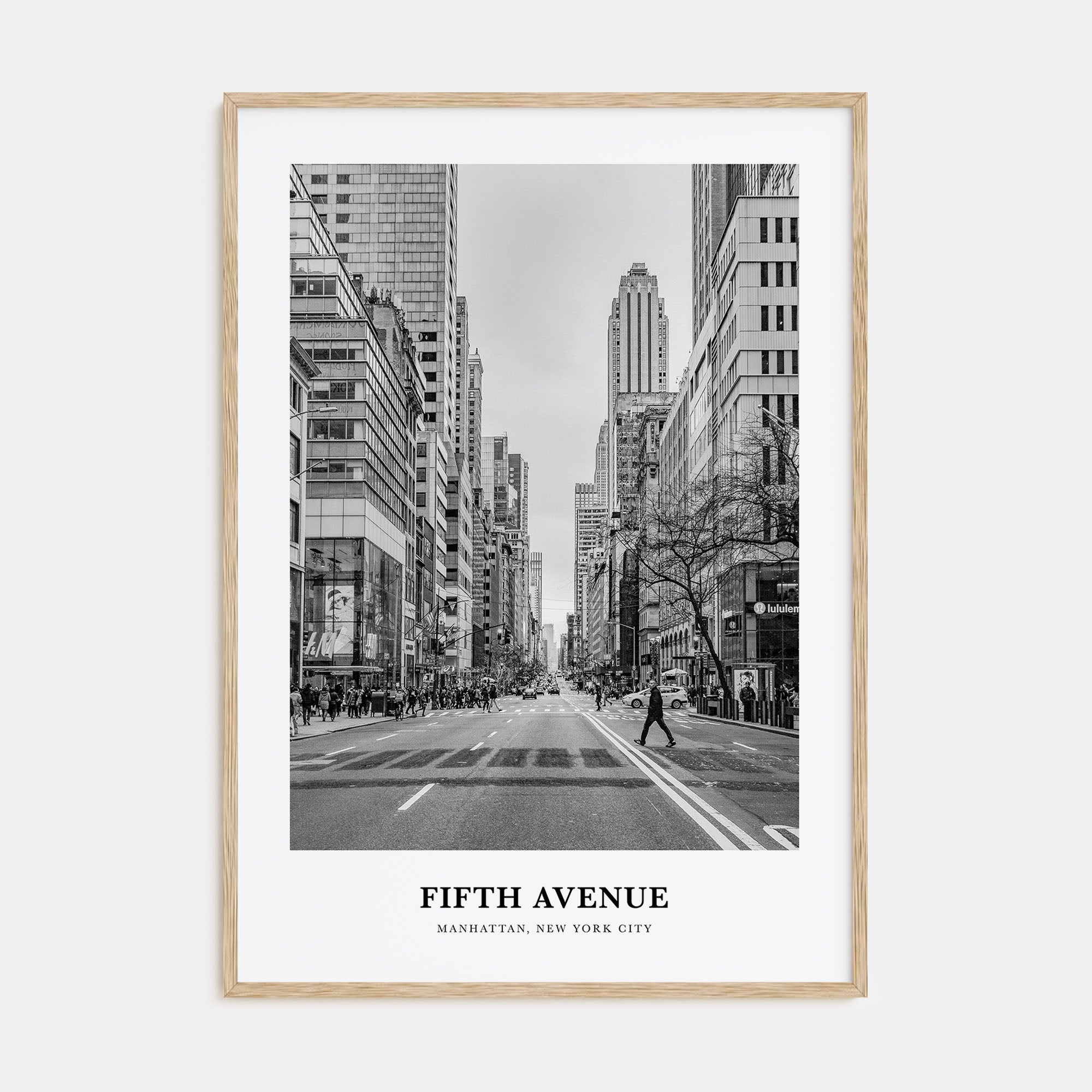 Fifth Avenue Portrait B&W Poster