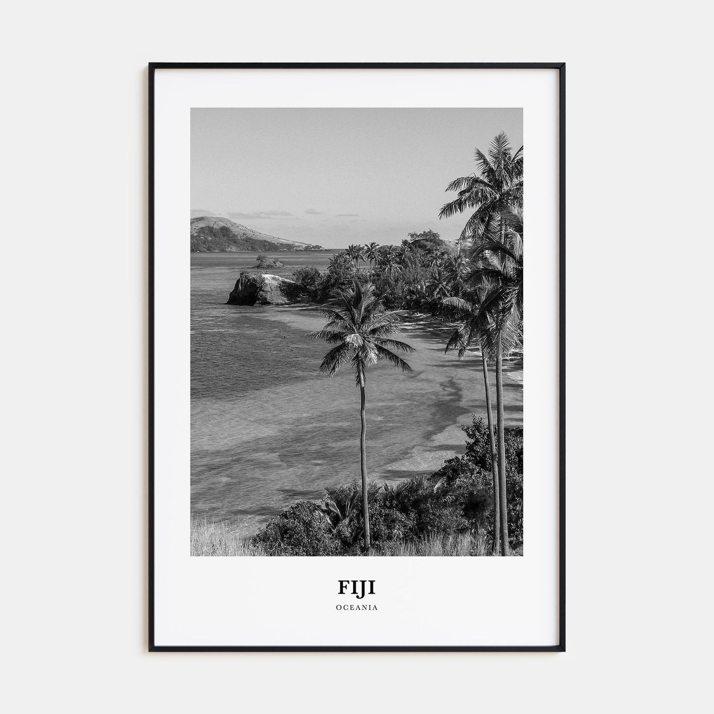 Fiji Portrait B&W No 3 Poster
