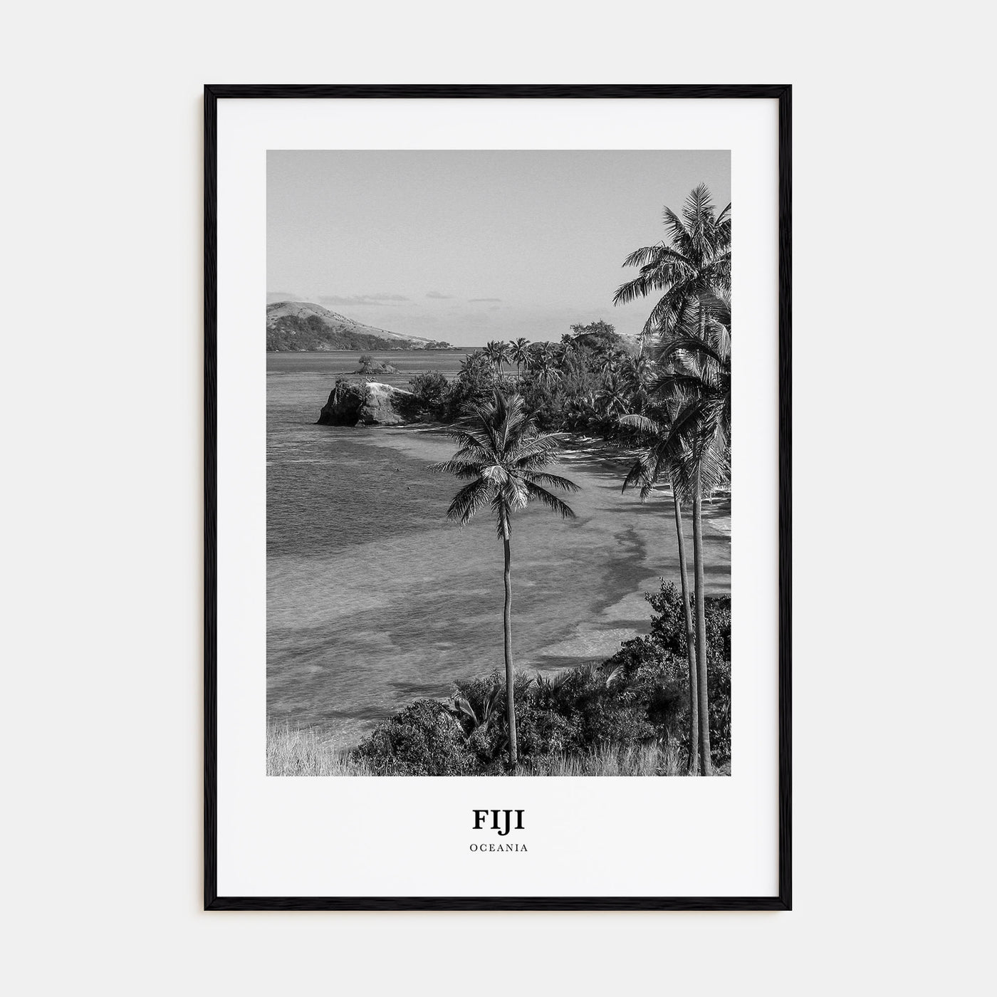 Fiji Portrait B&W No 3 Poster