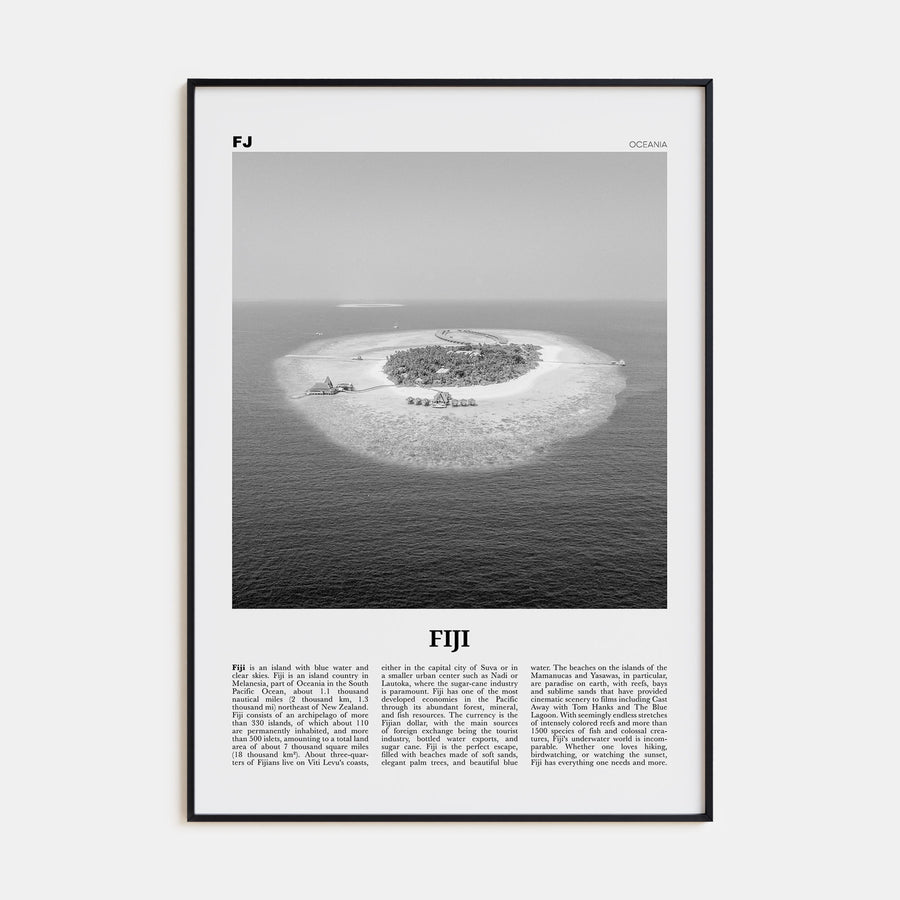 Fiji Travel B&W No 3 Poster
