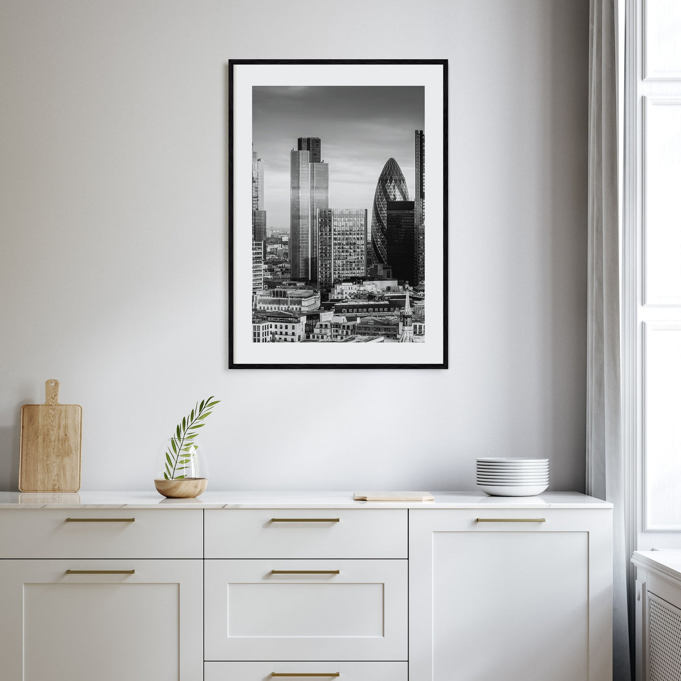 Financial District, New York City Photo B&W Poster