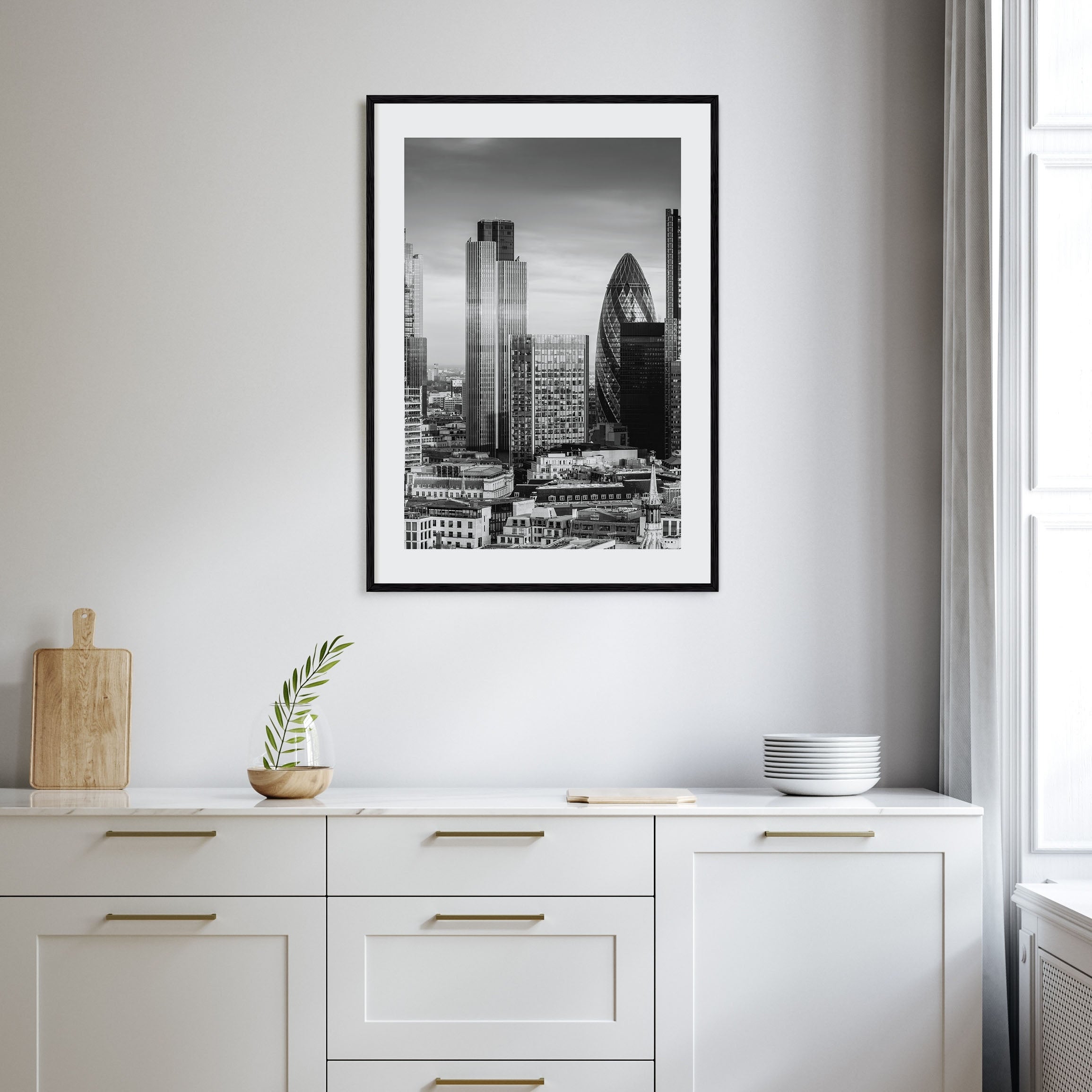 Financial District, New York City Photo B&W Poster