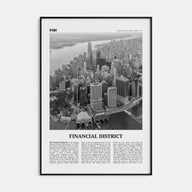 Financial District, New York City Travel B&W Poster