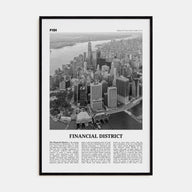 Financial District, New York City Travel B&W Poster