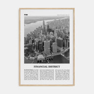 Financial District, New York City Travel B&W Poster