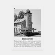 Finger Lakes Travel B&W Poster