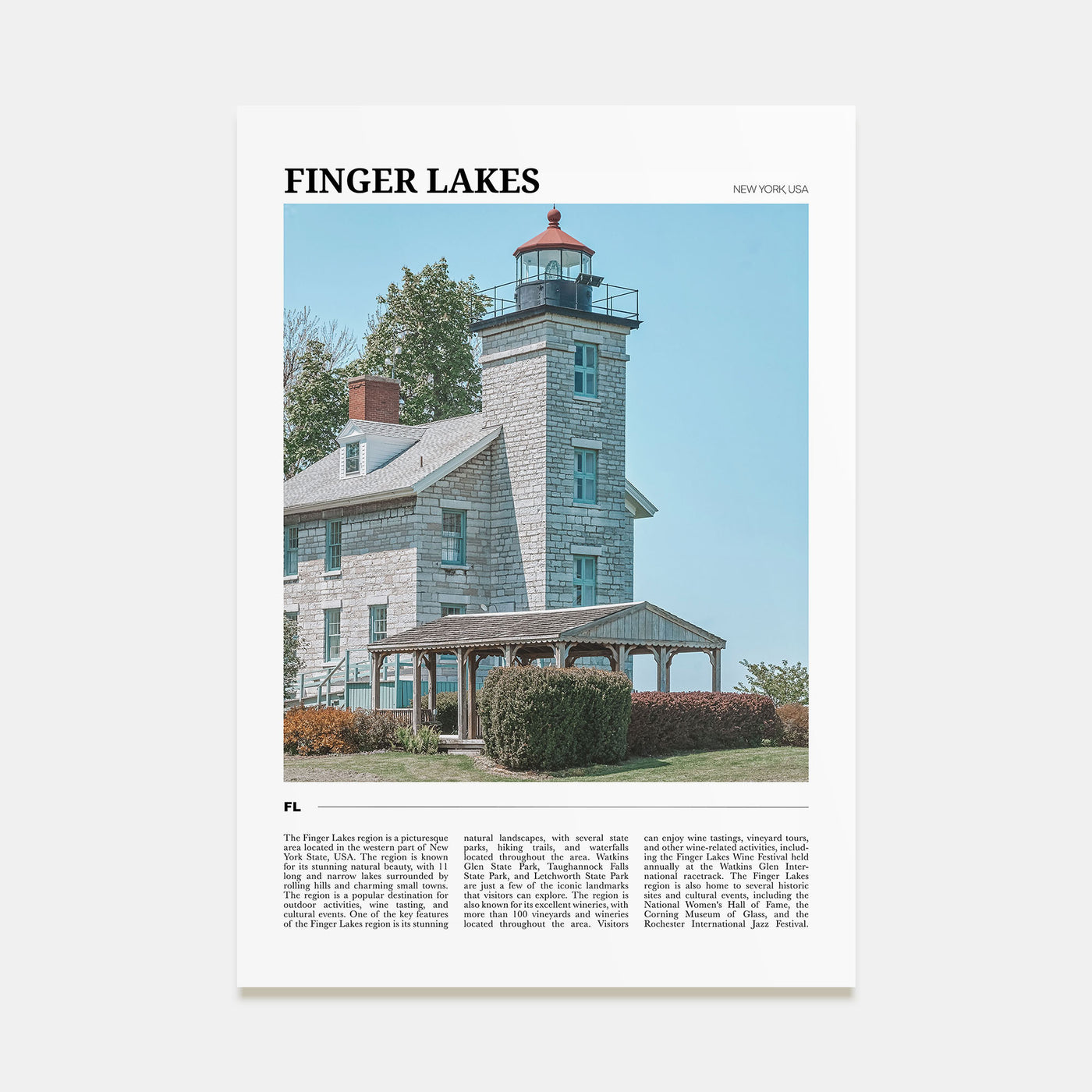 Finger Lakes Travel Color Poster