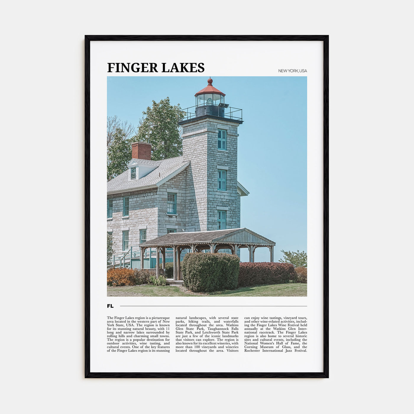 Finger Lakes Travel Color Poster
