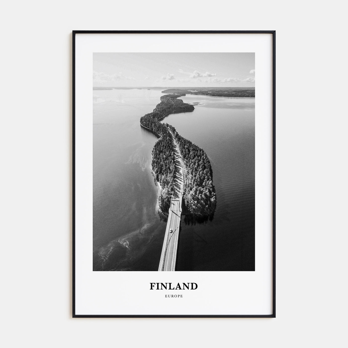 Finland Portrait B&W Poster