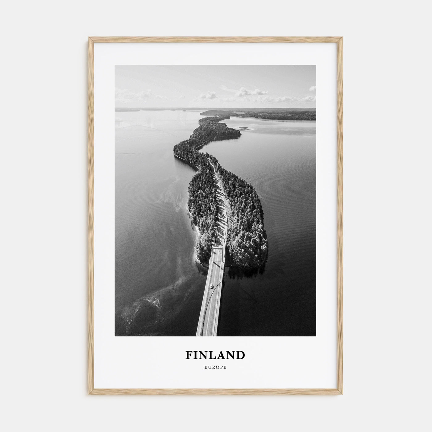 Finland Portrait B&W Poster