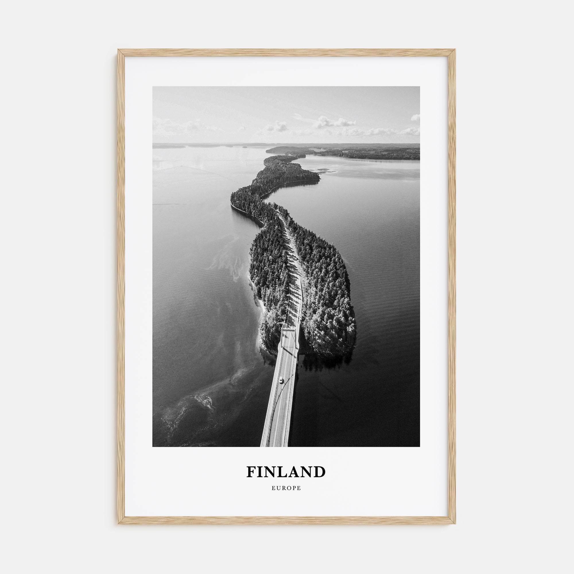 Finland Portrait B&W Poster