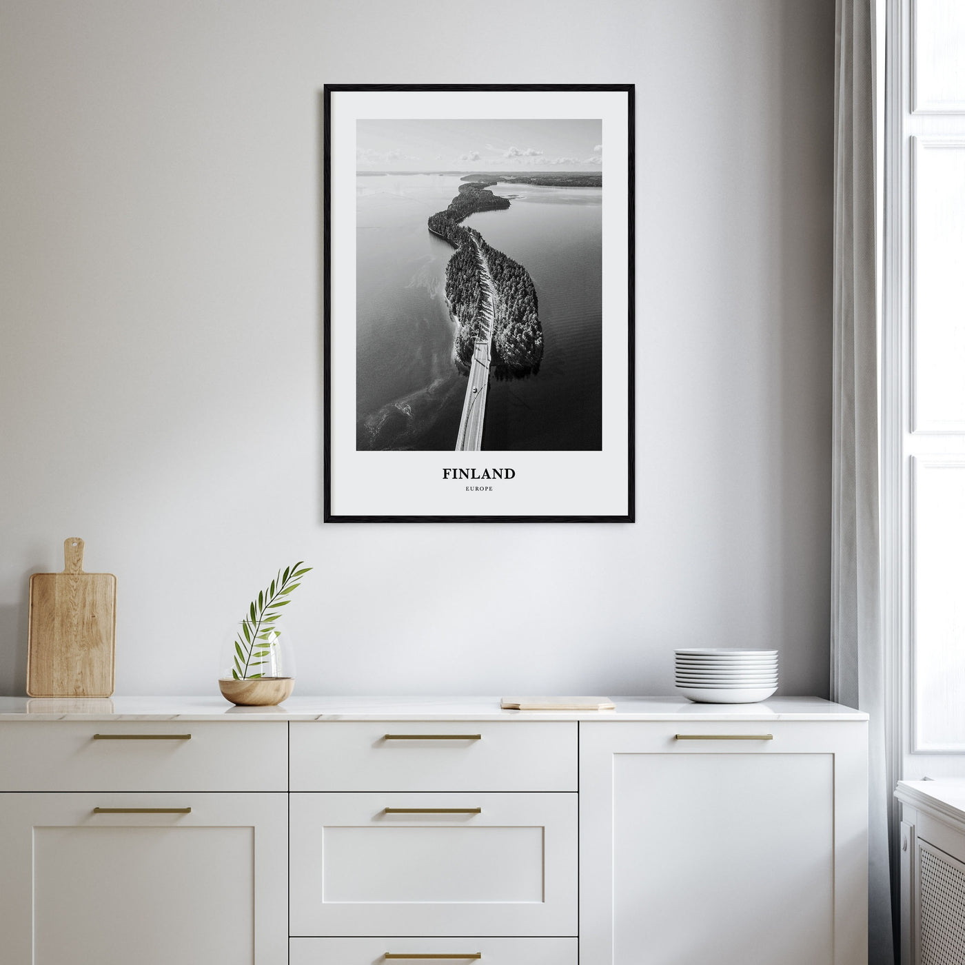 Finland Portrait B&W Poster