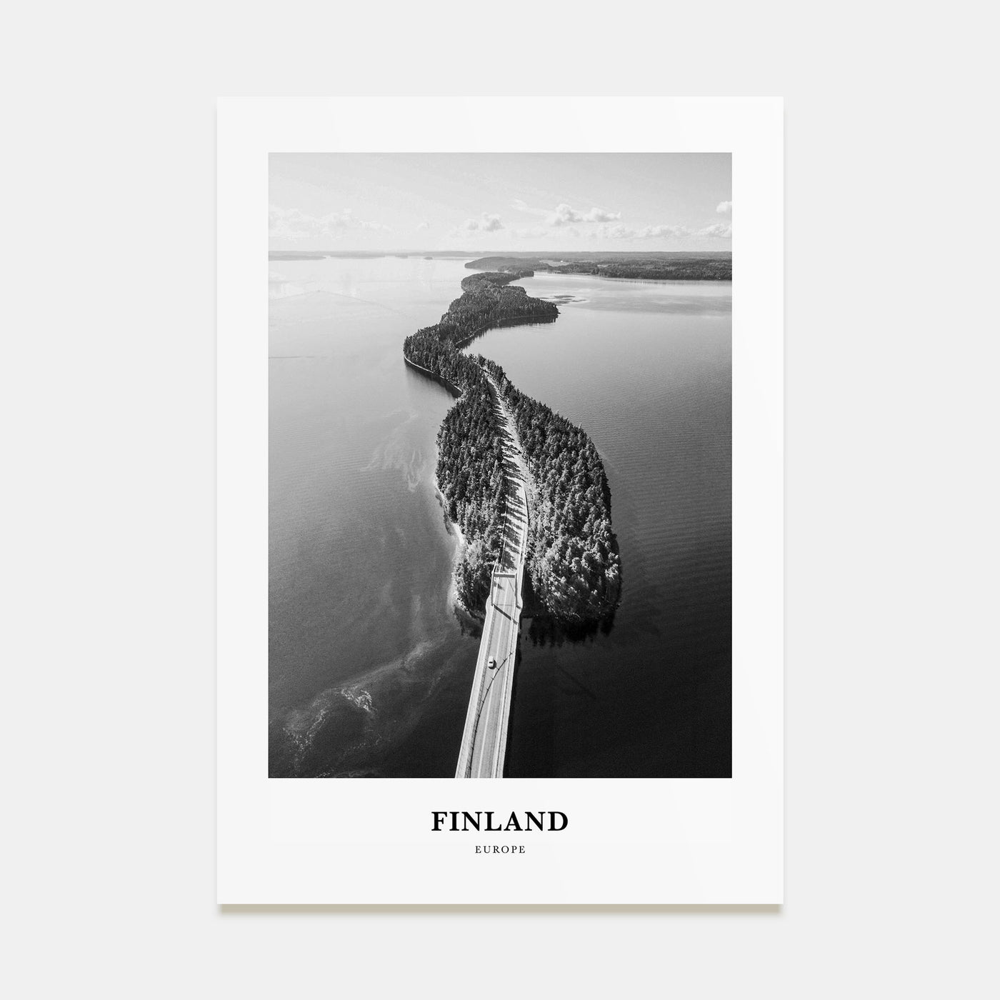 Finland Portrait B&W Poster