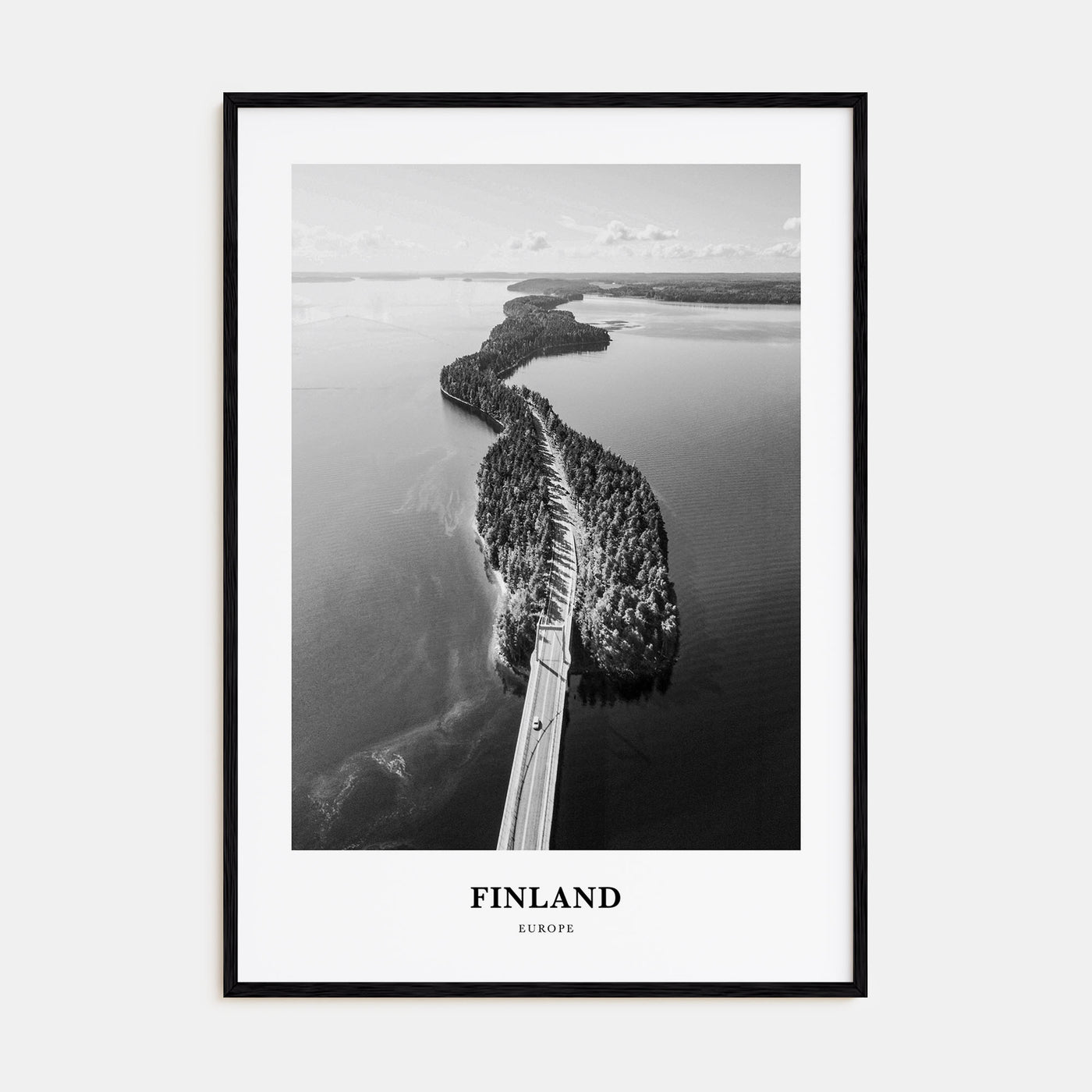 Finland Portrait B&W Poster