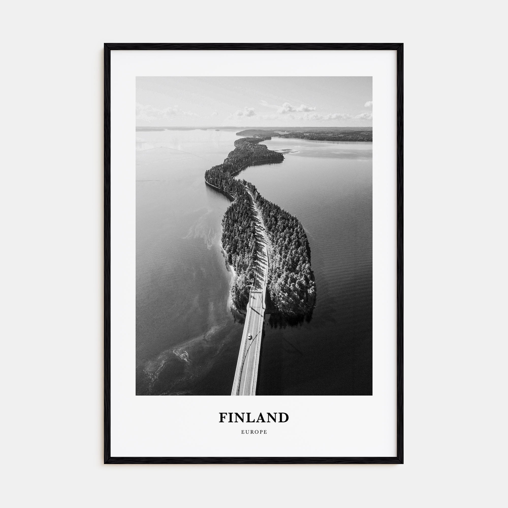 Finland Portrait B&W Poster