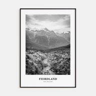 Fiordland National Park Portrait B&W Poster