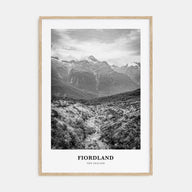 Fiordland National Park Portrait B&W Poster