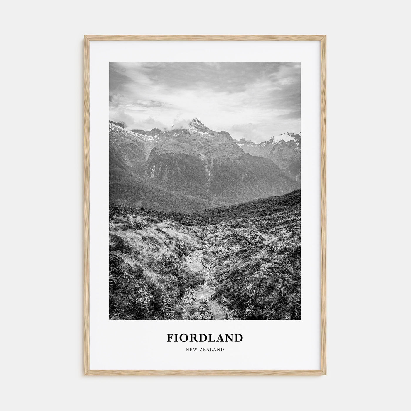 Fiordland National Park Portrait B&W Poster