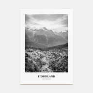 Fiordland National Park Portrait B&W Poster