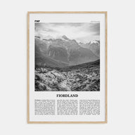 Fiordland National Park Travel B&W Poster