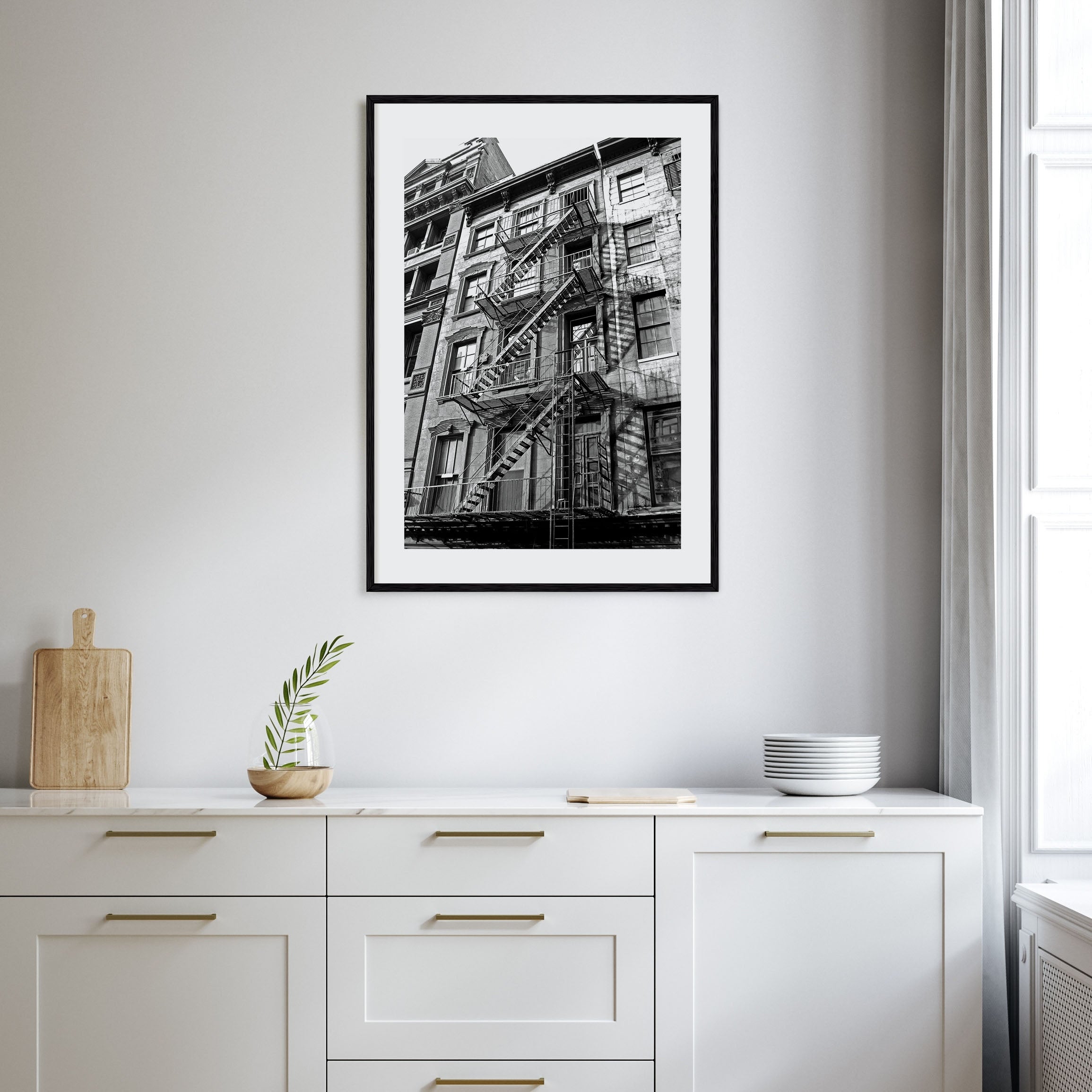 Fire Escapes Photo B&W No 1 Poster