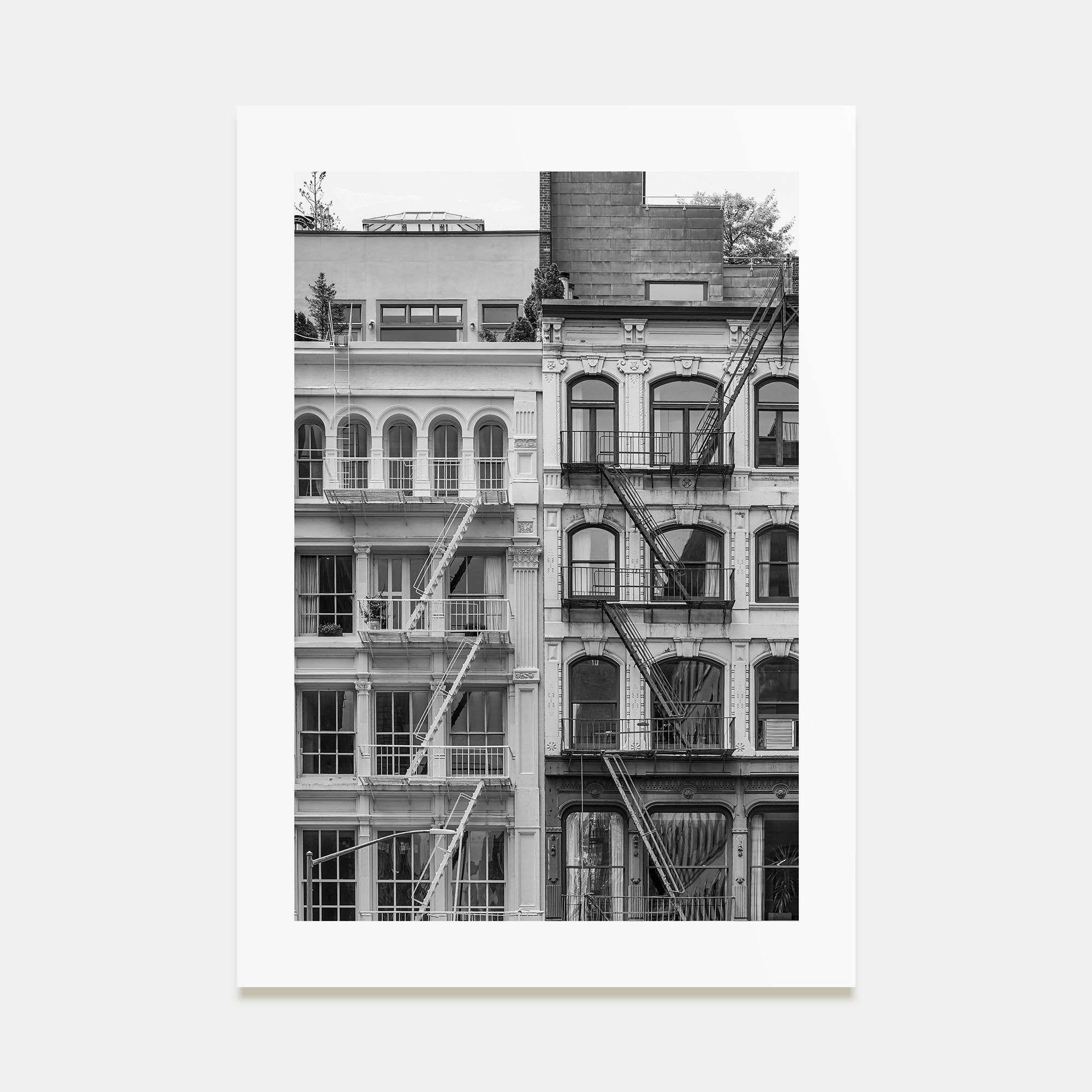 Fire Escapes Photo B&W No 2 Poster