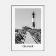 Fire Island Portrait B&W Poster