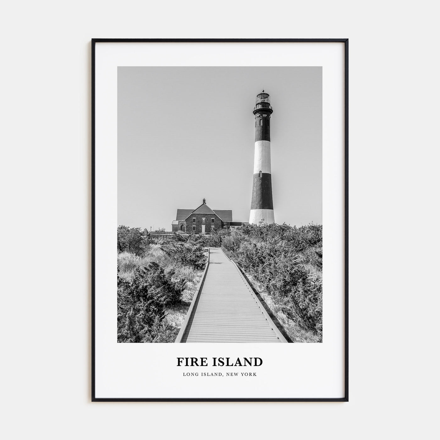 Fire Island Portrait B&W Poster