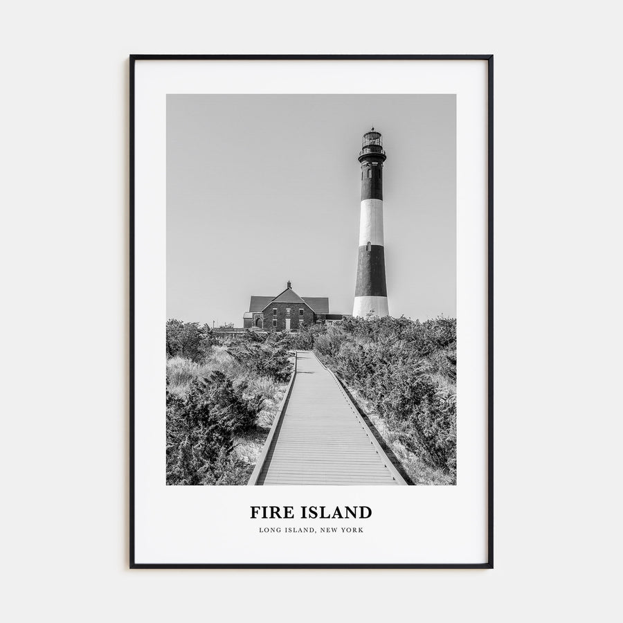 Fire Island Portrait B&W Poster