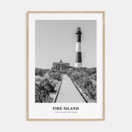 Fire Island Portrait B&W Poster