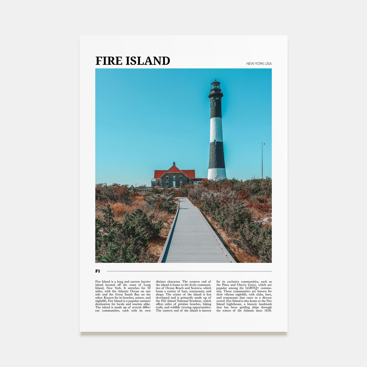 Fire Island Travel Color No 2 Poster