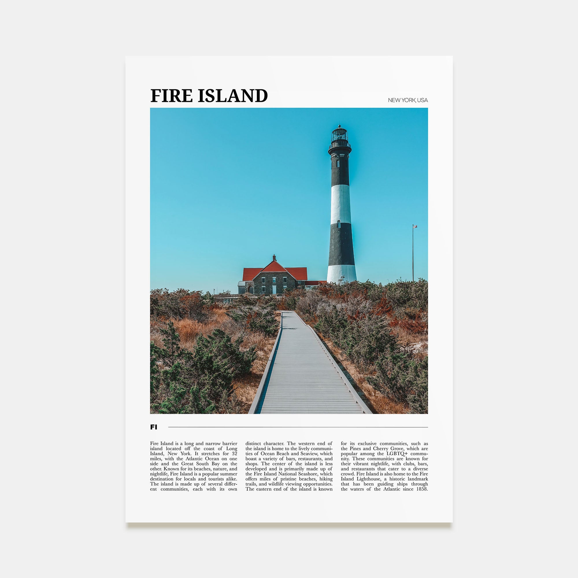 Fire Island Travel Color No 2 Poster
