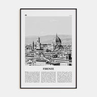 Firenze Travel B&W Poster