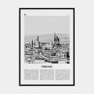 Firenze Travel B&W Poster