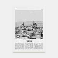 Firenze Travel B&W Poster
