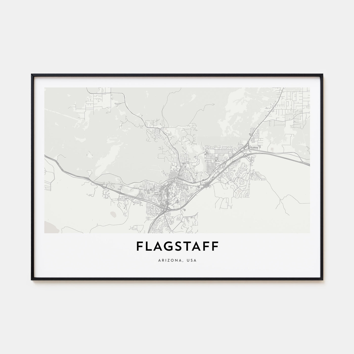 Flagstaff Map Landscape Poster