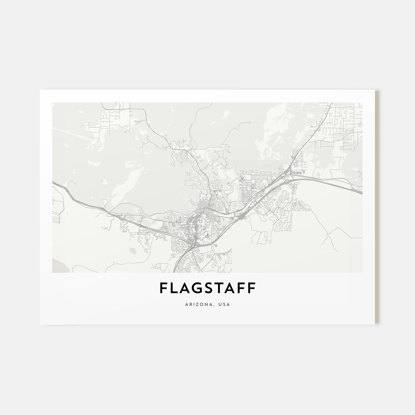 Flagstaff Map Landscape Poster