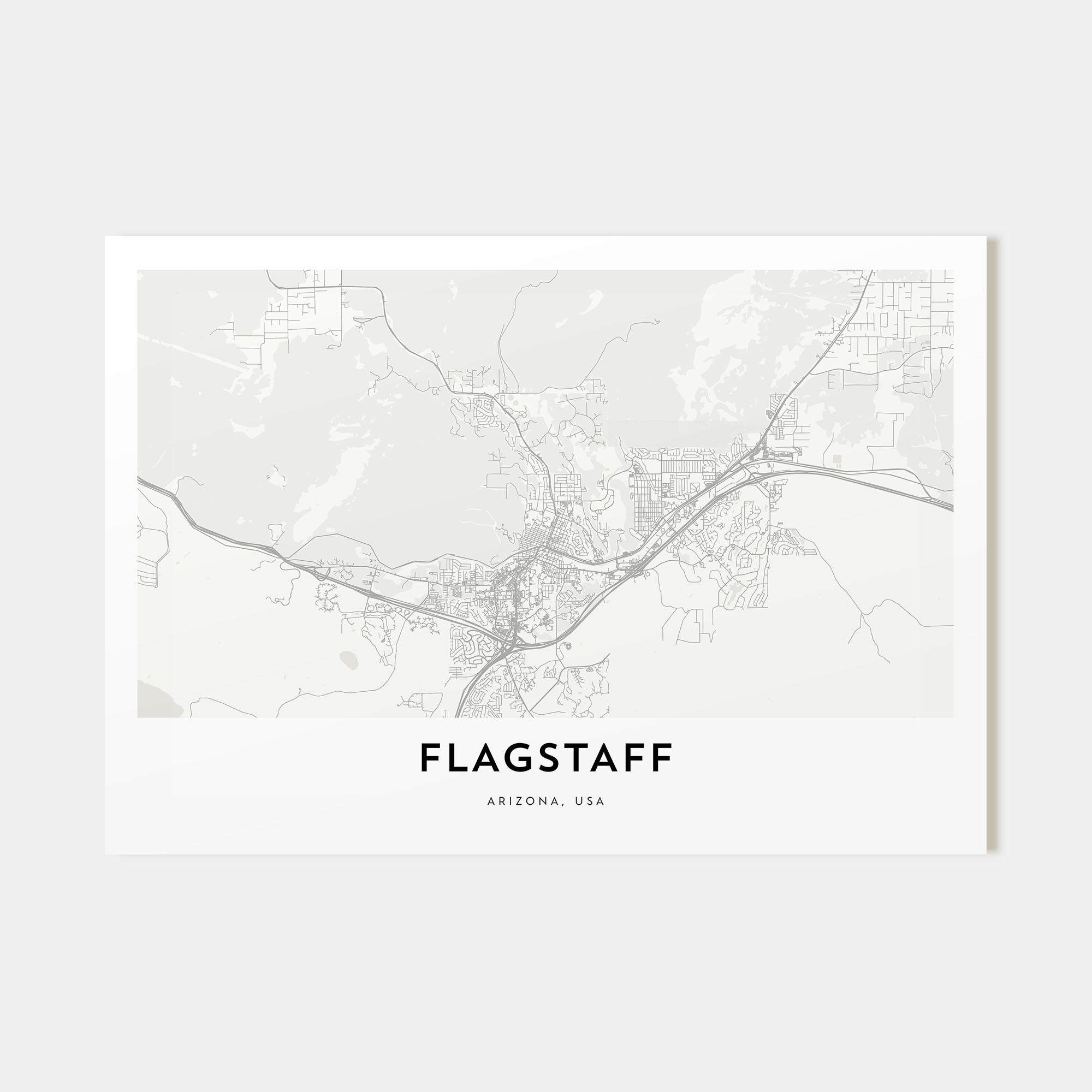 Flagstaff Map Landscape Poster