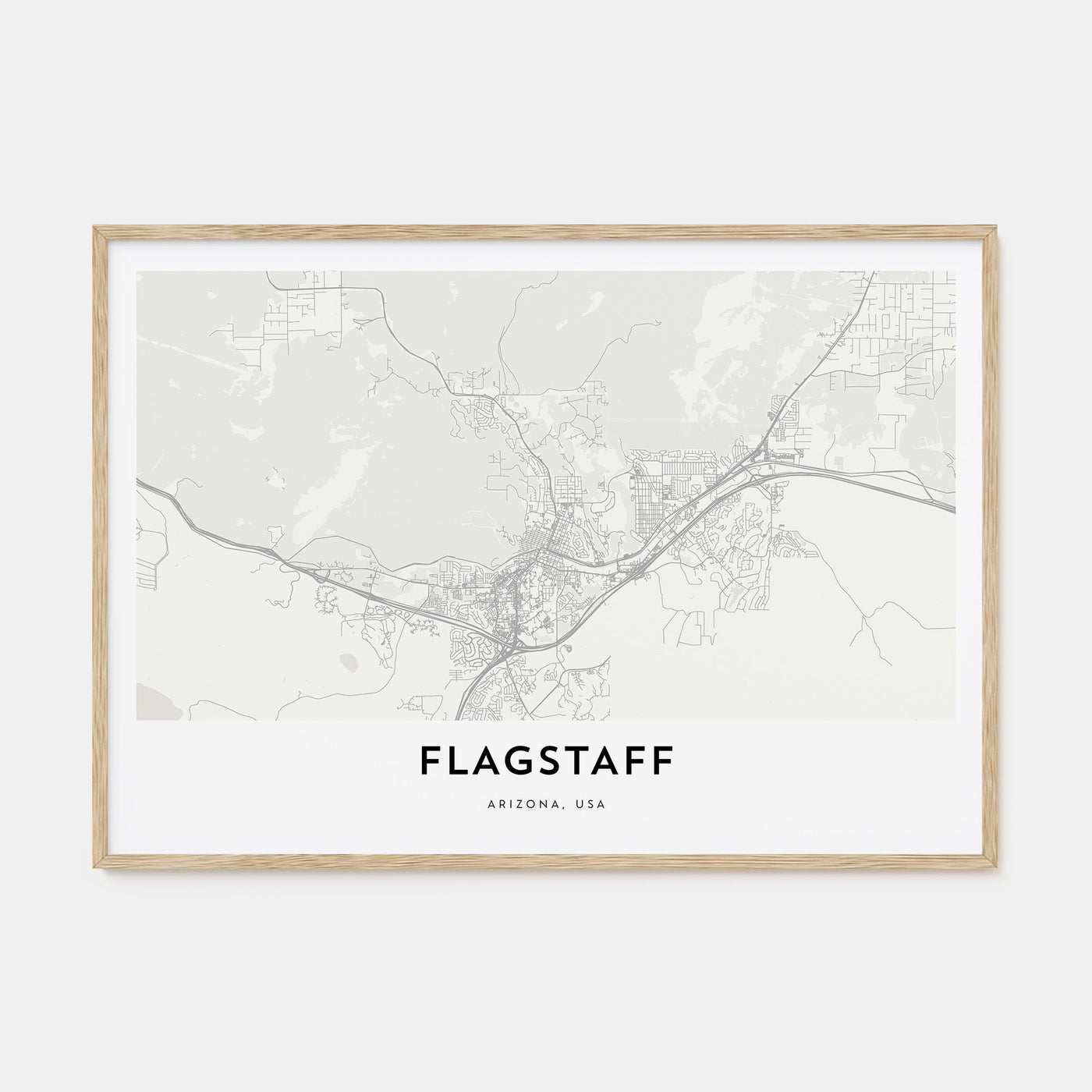 Flagstaff Map Landscape Poster