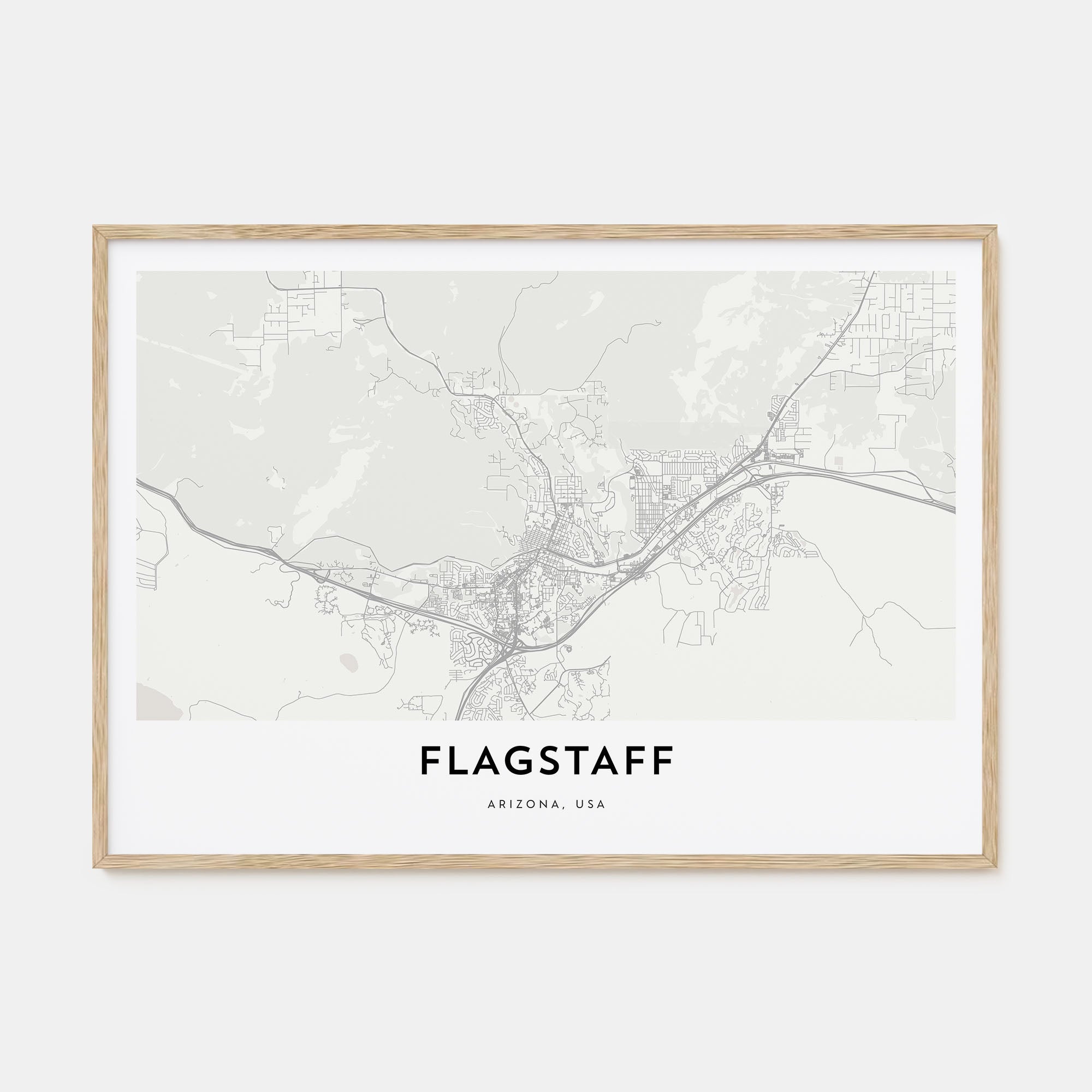 Flagstaff Map Landscape Poster