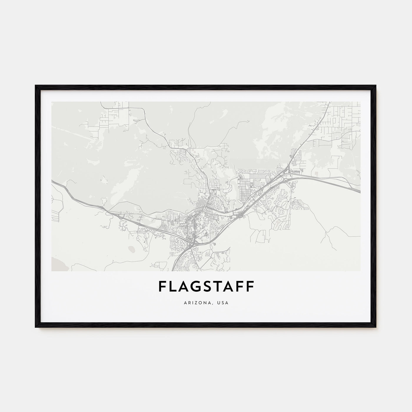 Flagstaff Map Landscape Poster