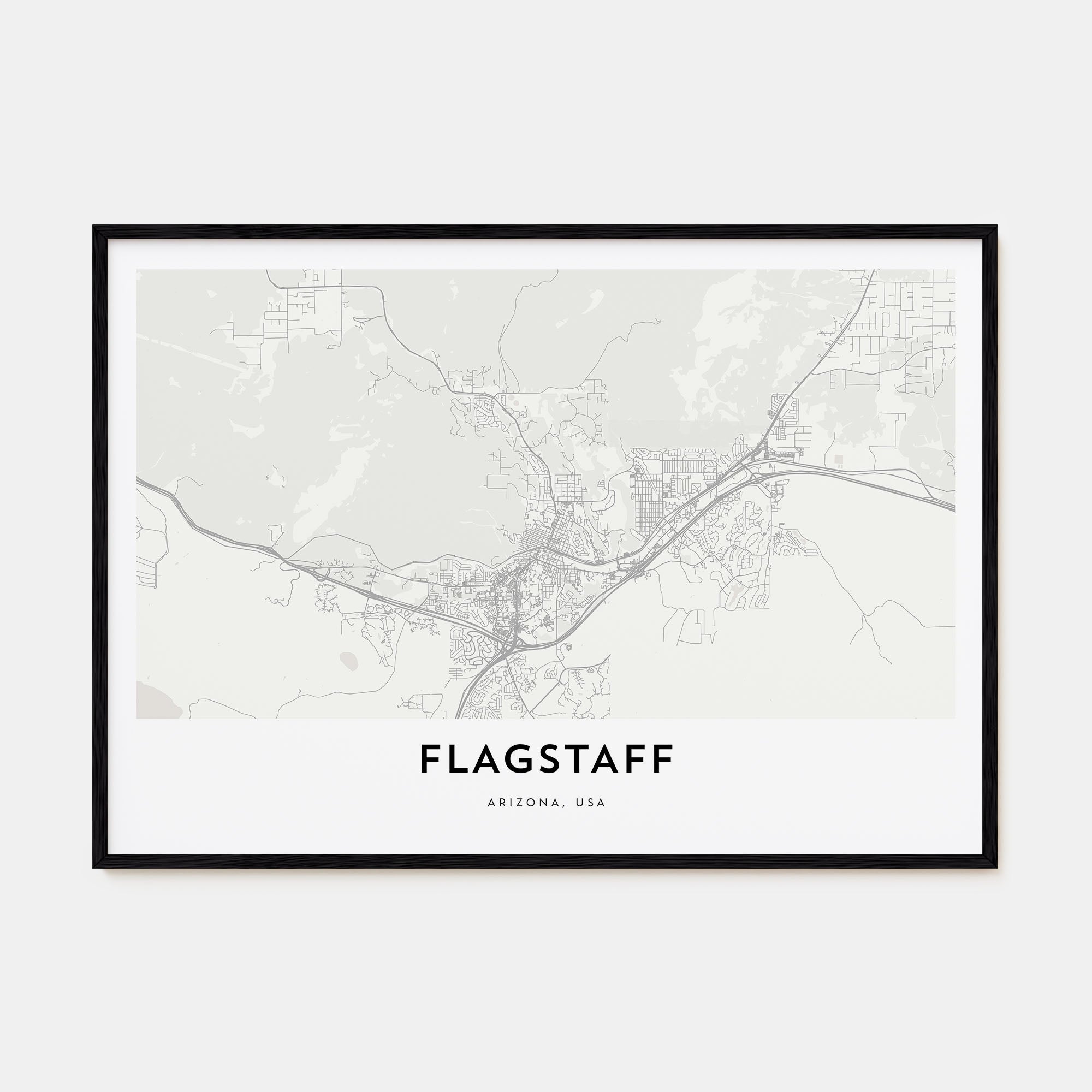 Flagstaff Map Landscape Poster